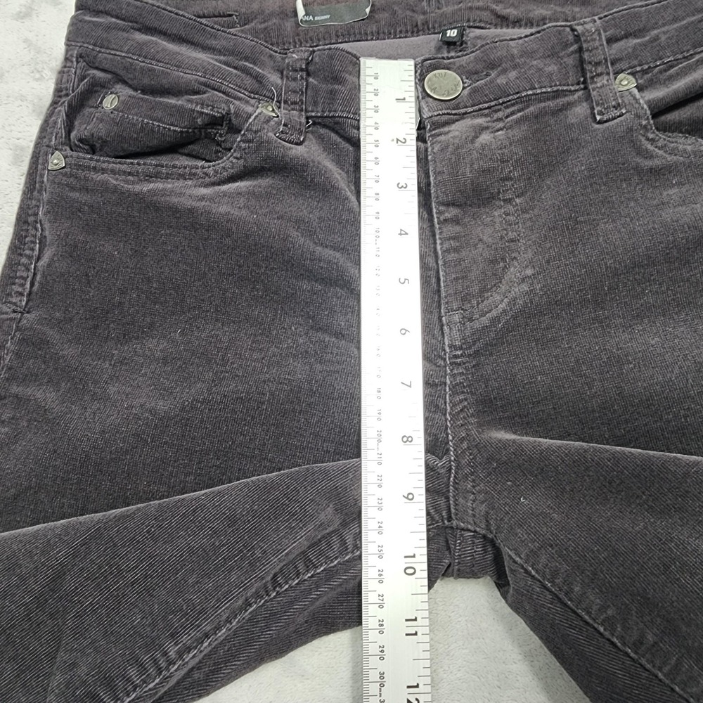 KUT From The Kloth Pants Womens 10 Black Corduroy Diana Skinny Stretch Jegging - Picture 12 of 15